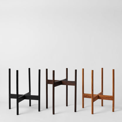 Support à plantes arrondi en bois dur