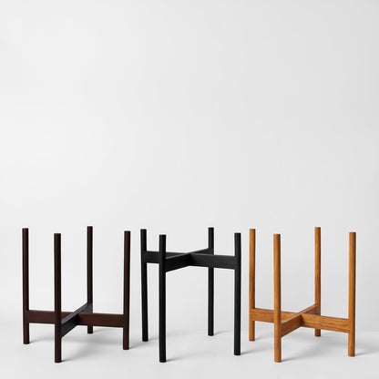 Support à plantes arrondi en bois dur