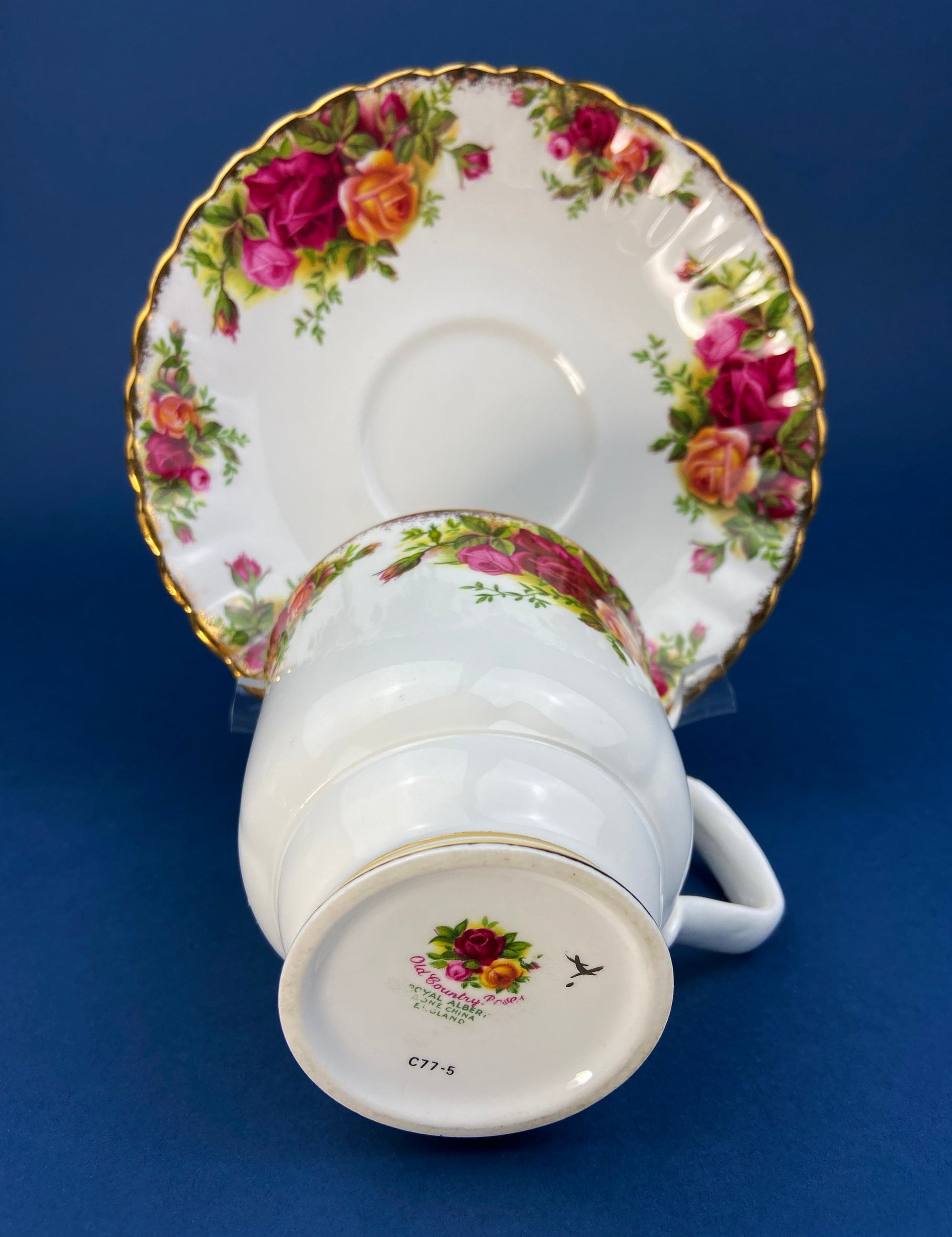 Royal Albert Cup and Saucer. Old Country Motif Coffee or Tea Set. Made in England. Replacements. - Tampa Home & Garden Store