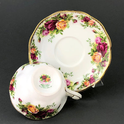 Royal Albert Cup and Saucer. Old Country Motif Coffee or Tea Set. Made in England. Replacements. - Tampa Home & Garden Store