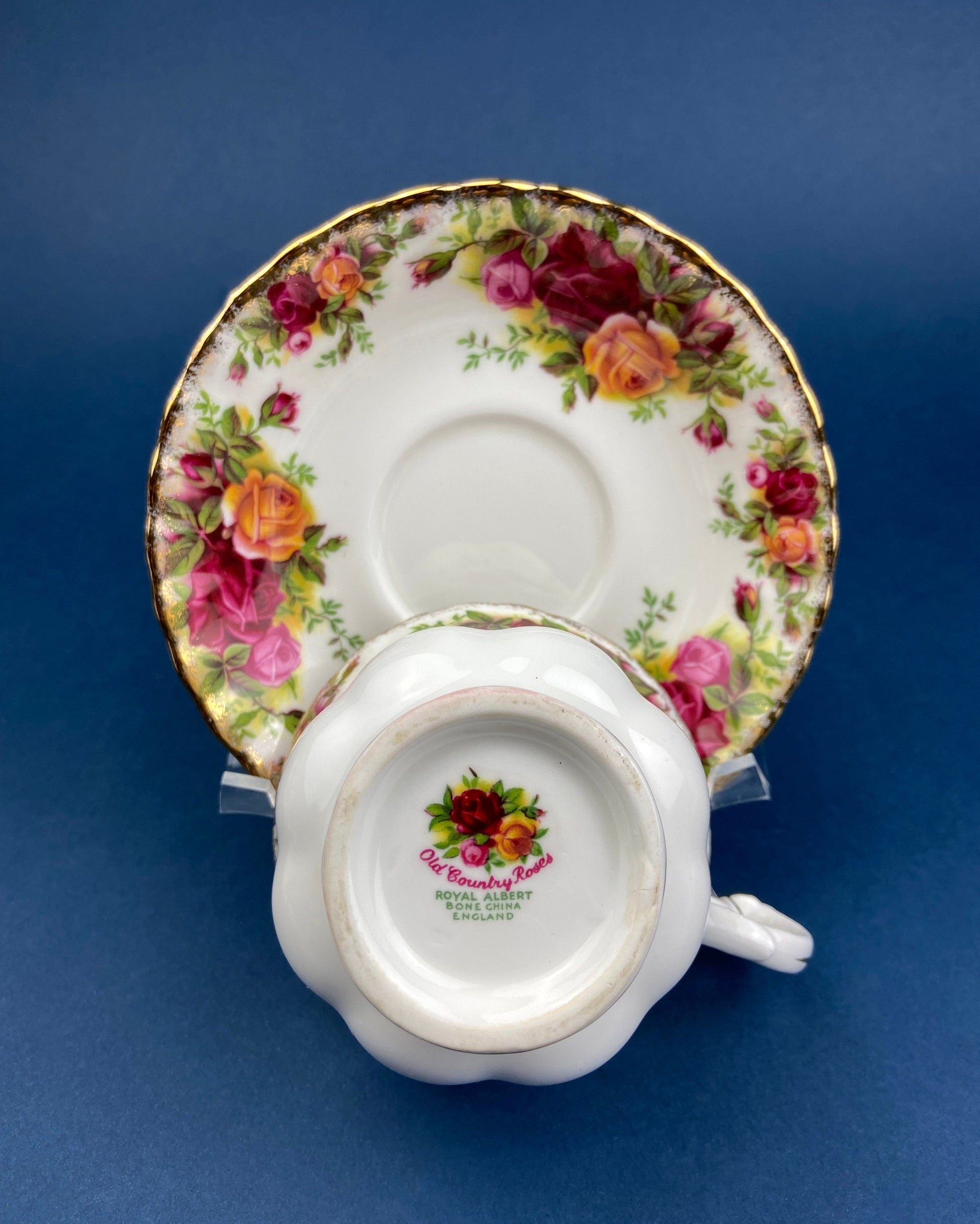 Royal Albert Cup and Saucer. Old Country Roses Motif Tea/Coffee Set.  Made in England. Replacements.  Gift for Mom. Gift for Her. - Tampa Home & Garden Store