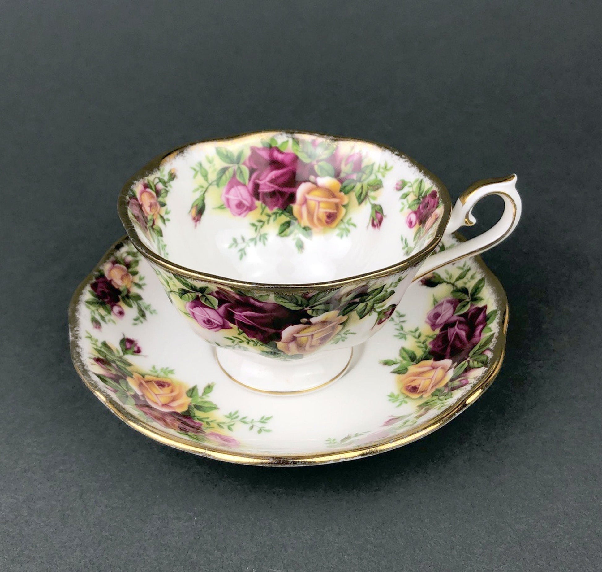Royal Albert Cup and Saucer. Old Country Roses Motif Tea/Coffee Set.  Made in England. Replacements.  Gift for Mom. Gift for Her. - Tampa Home & Garden Store