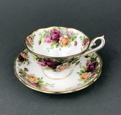 Royal Albert Old Country Roses Motif 10.25" Dinner Plates. Set of 5 Plates. Made in England. Dining Room Table Decor. Modern Farmhouse. - Tampa Home & Garden Store