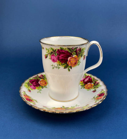 Royal Albert Tea Cup Cup and Saucer. Mug Sized Old Country Roses Coffee/Tea Set. Made in England. Gift for Mom. Gift for Her. - Tampa Home & Garden Store