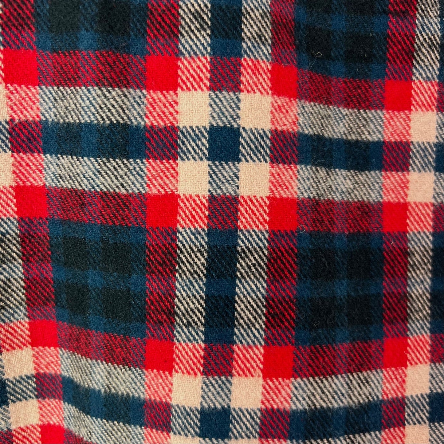 Royal Navy, Red, Black and Creamy White Plaid Flannel Infinity or Blanket Scarf - Tampa Home & Garden Store