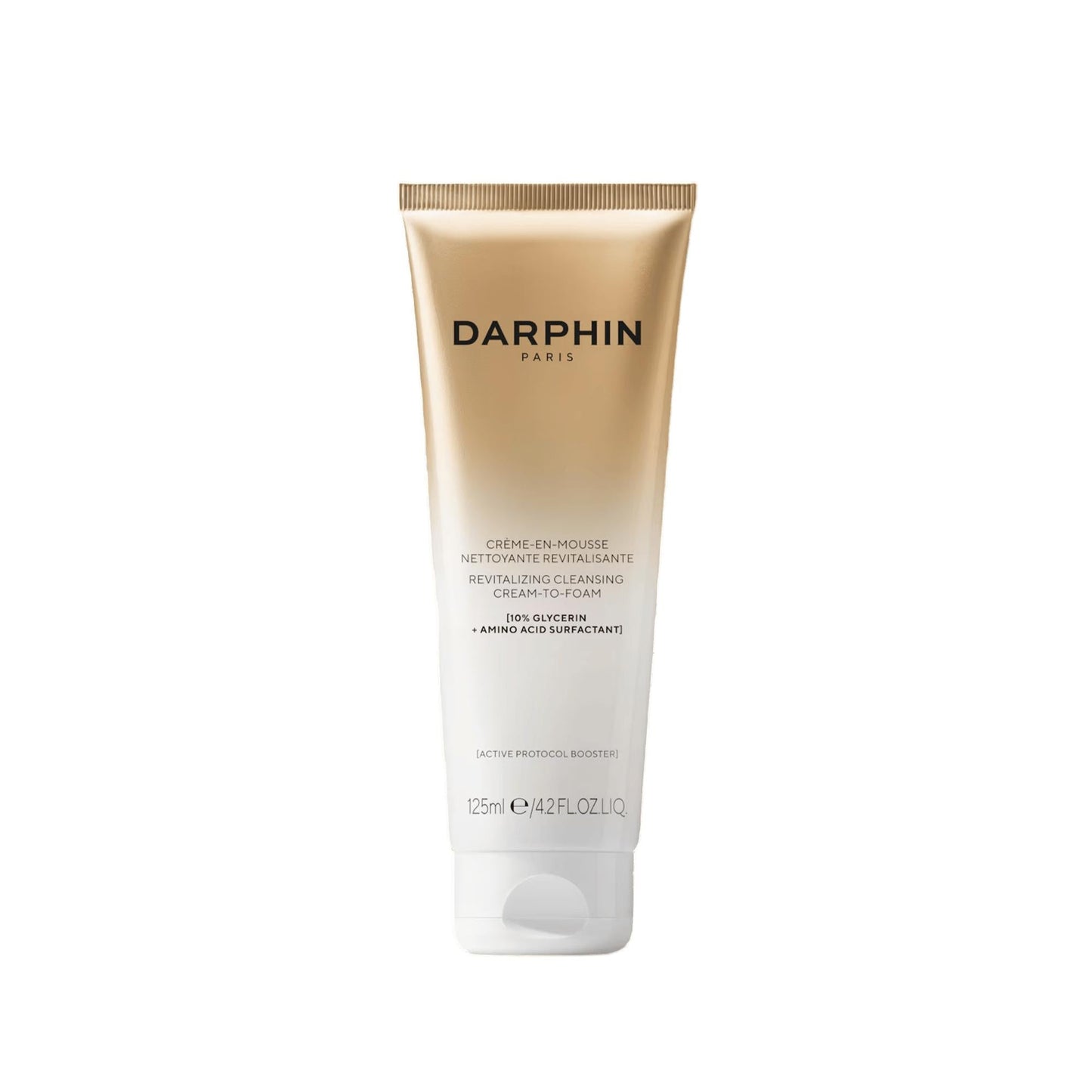 Darphin Paris Revitalizing Cleansing Cream Foam 125 ml tube with a gold to white gradient on Tampa Home & Garden Store