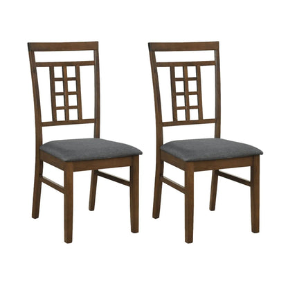 Rubber Wood Dining Chairs With Lattice Back