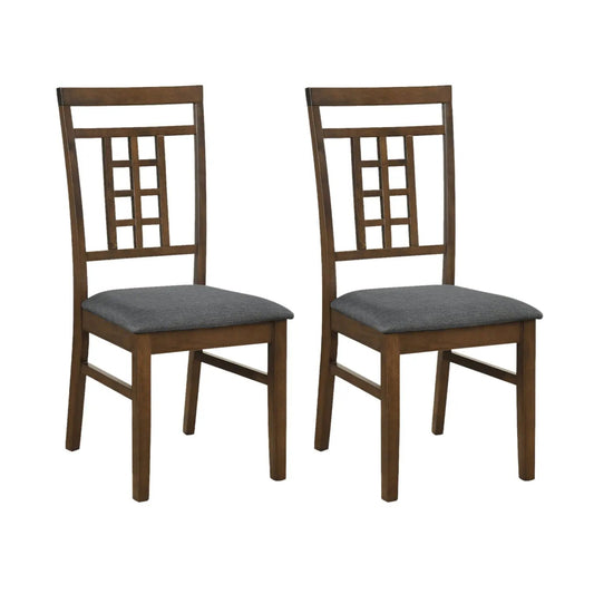 Rubber Wood Dining Chairs With Lattice Back
