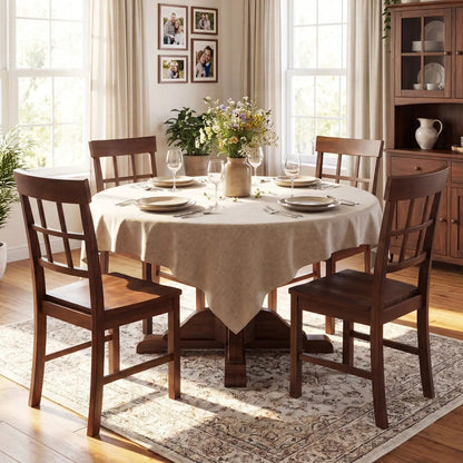 Rubber Wood Dining Chairs Set Of 4 With High Back