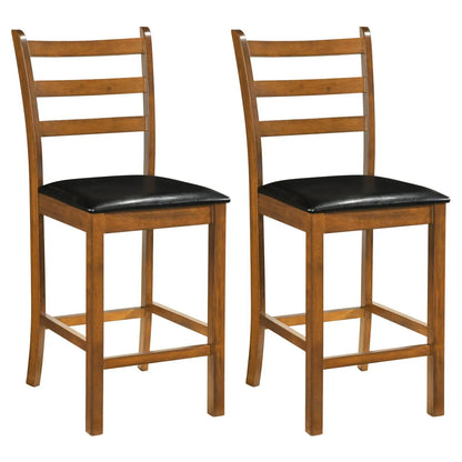 Rubber Wood Ladder Back Bar Stools Set of 2 24