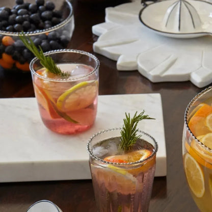 Ruffle Rocks Clear Drinking Glass - Tampa Home & Garden Store