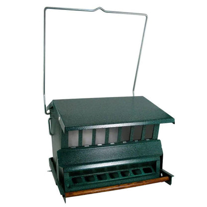 Rugged Green Metal Squirrel-Proof Bird Feeder with Easy-Refill Top - Tampa Home & Garden Store