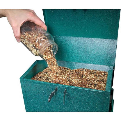 Rugged Green Metal Squirrel-Proof Bird Feeder with Easy-Refill Top - Tampa Home & Garden Store
