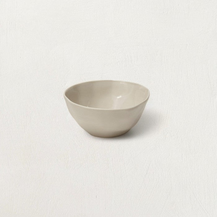Rugueux Stoneware Dessert Bowl, Pearl - Tampa Home & Garden Store