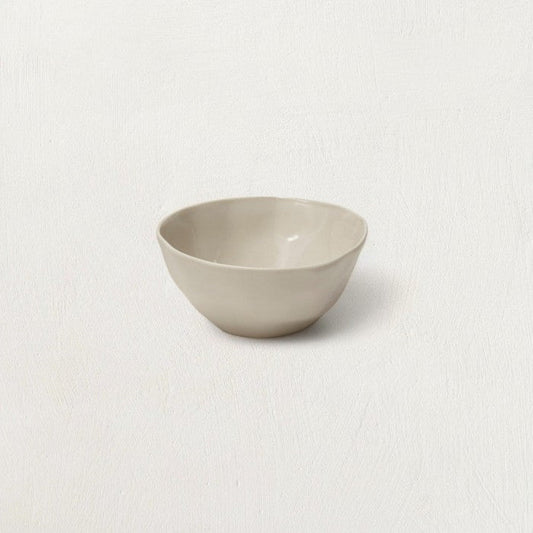 Rugueux Stoneware Dessert Bowl, Pearl - Tampa Home & Garden Store