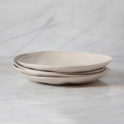 Rugueux Stoneware Dinner Plate, Pearl - Tampa Home & Garden Store