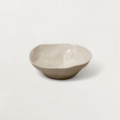 Rugueux Stoneware Side Bowl, Pearl - Tampa Home & Garden Store