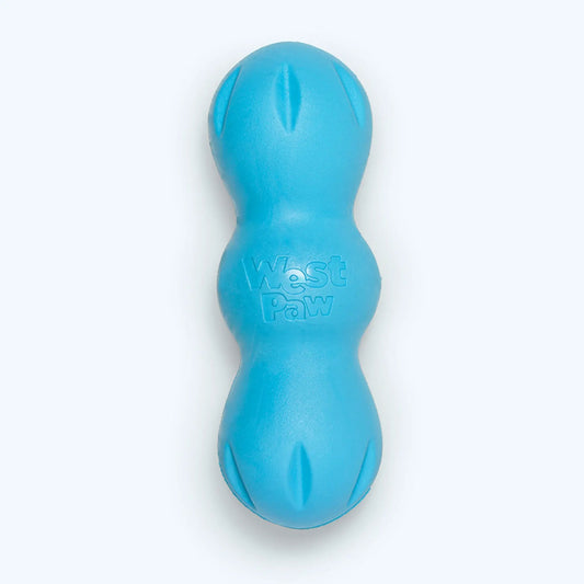 Rumpus Tough Dog Chew Toy With Three Lobes blue West Paw dog toy on Tampa Home & Garden Store