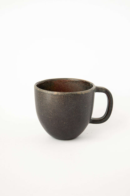 Modern Rust Stoneware Coffee Mug With Handle