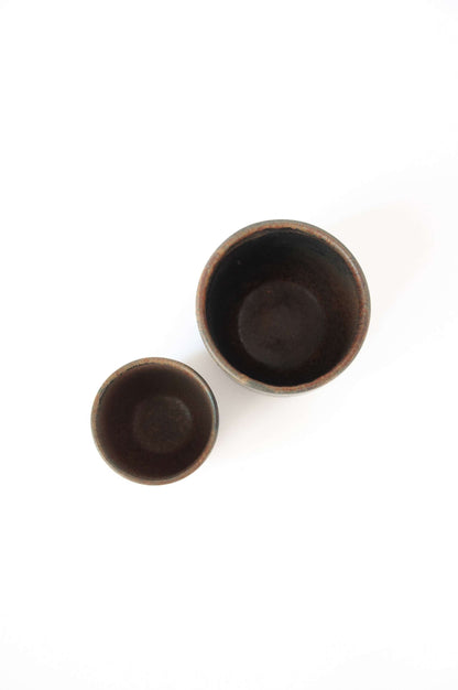 Rust Stoneware Espresso Coffee Cup and Mug