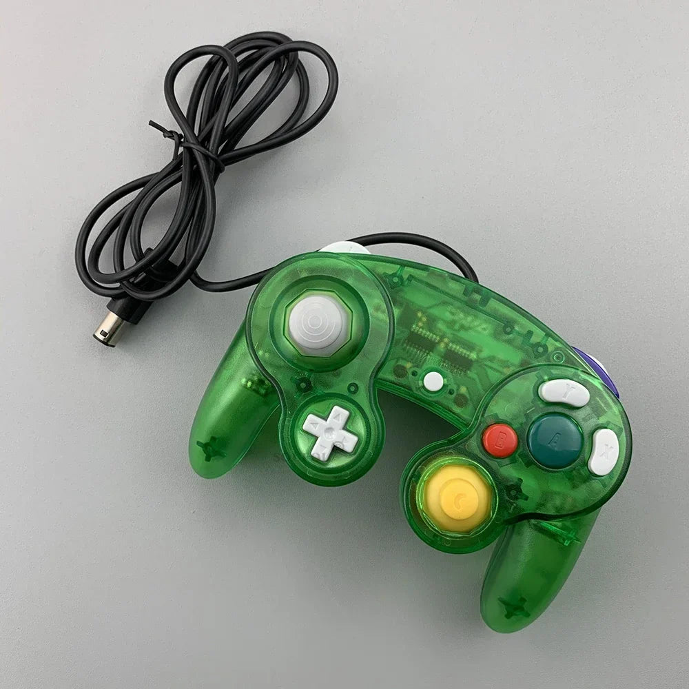 New FLIPSTYLEZLLC wired GameCube controller in translucent green with white D‑pad on Tampa Home & Garden Store