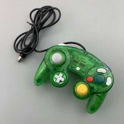 New FLIPSTYLEZLLC wired GameCube controller in translucent green with white D‑pad on Tampa Home & Garden Store