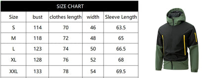 Men windproof hooded jacket in black-green with yellow zippers, UpTrend Deals; 2 items shown on Tampa Home & Garden Store