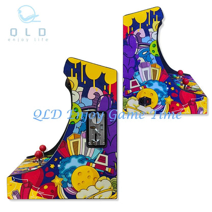 22-inch LCD bartop arcade console by FLIPSTYLEZLLC, colorful graffiti panels, 2-player joystick on Tampa Home & Garden Store