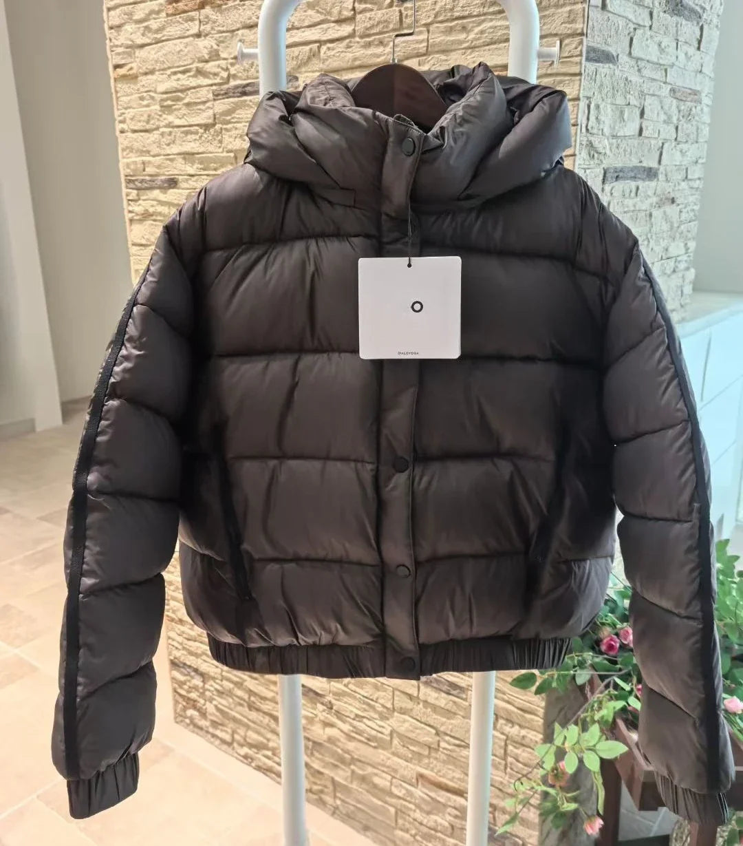 White winter jacket for women with hood, thick padded coat by UpTrend Deals on Tampa Home & Garden Store
