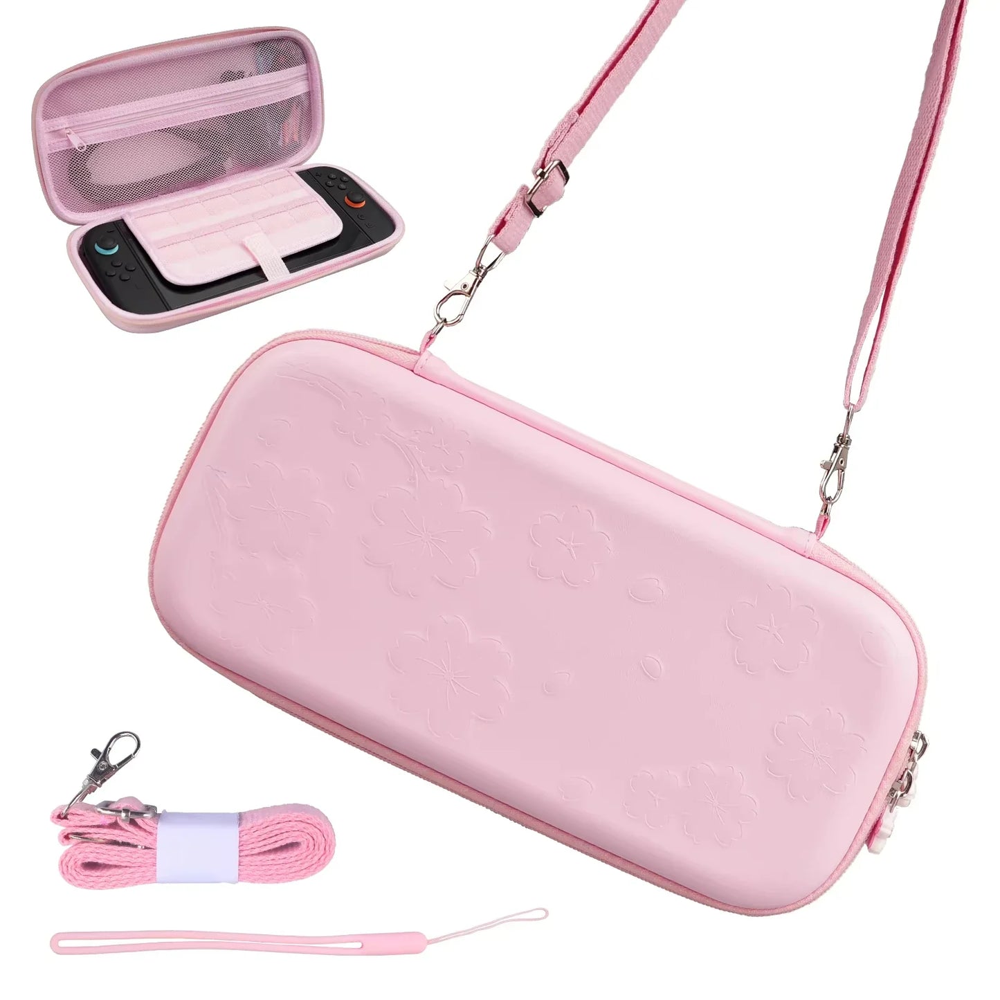 Pink hard shell carrying case for Switch 2 with inner pocket by FLIPSTYLEZLLC on Tampa Home & Garden Store