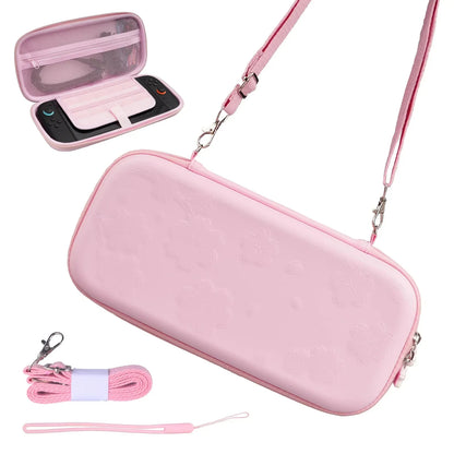Pink hard shell carrying case for Switch 2 with inner pocket by FLIPSTYLEZLLC on Tampa Home & Garden Store