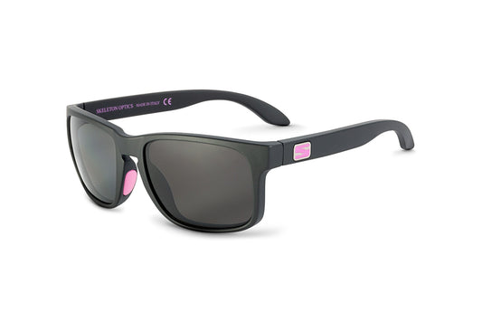 Decoy Breast Cancer Pink Edition sunglasses by Skeleton Optics, gray frame with pink accents on Tampa Home & Garden Store