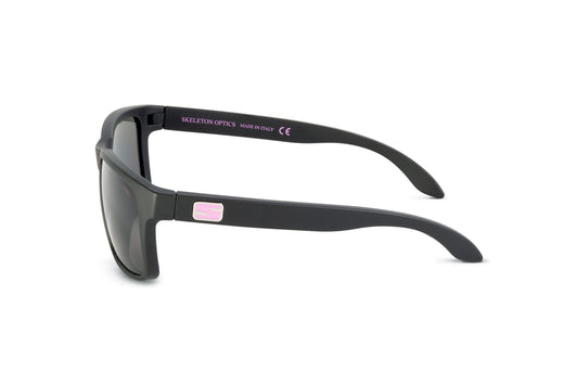 Decoy pink edition sunglasses by Skeleton Optics, black frame with pink temple branding on Tampa Home & Garden Store