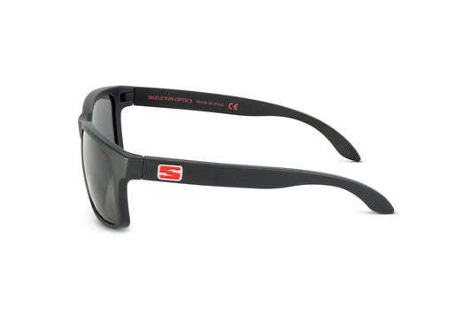 Sunglasses Decoy Red Edition by Skeleton Optics with dark gray frame and gray lenses on Tampa Home & Garden Store