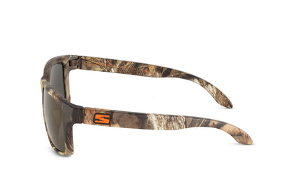Decoy sunglasses by Skeleton Optics in Mossy Oak Break-Up Country camo with dark lenses on Tampa Home & Garden Store