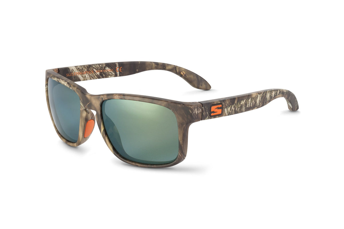 Sunglasses Decoy Mossy Oak Break-Up Country camo frame green mirrored lenses Skeleton Optics on Tampa Home & Garden Store