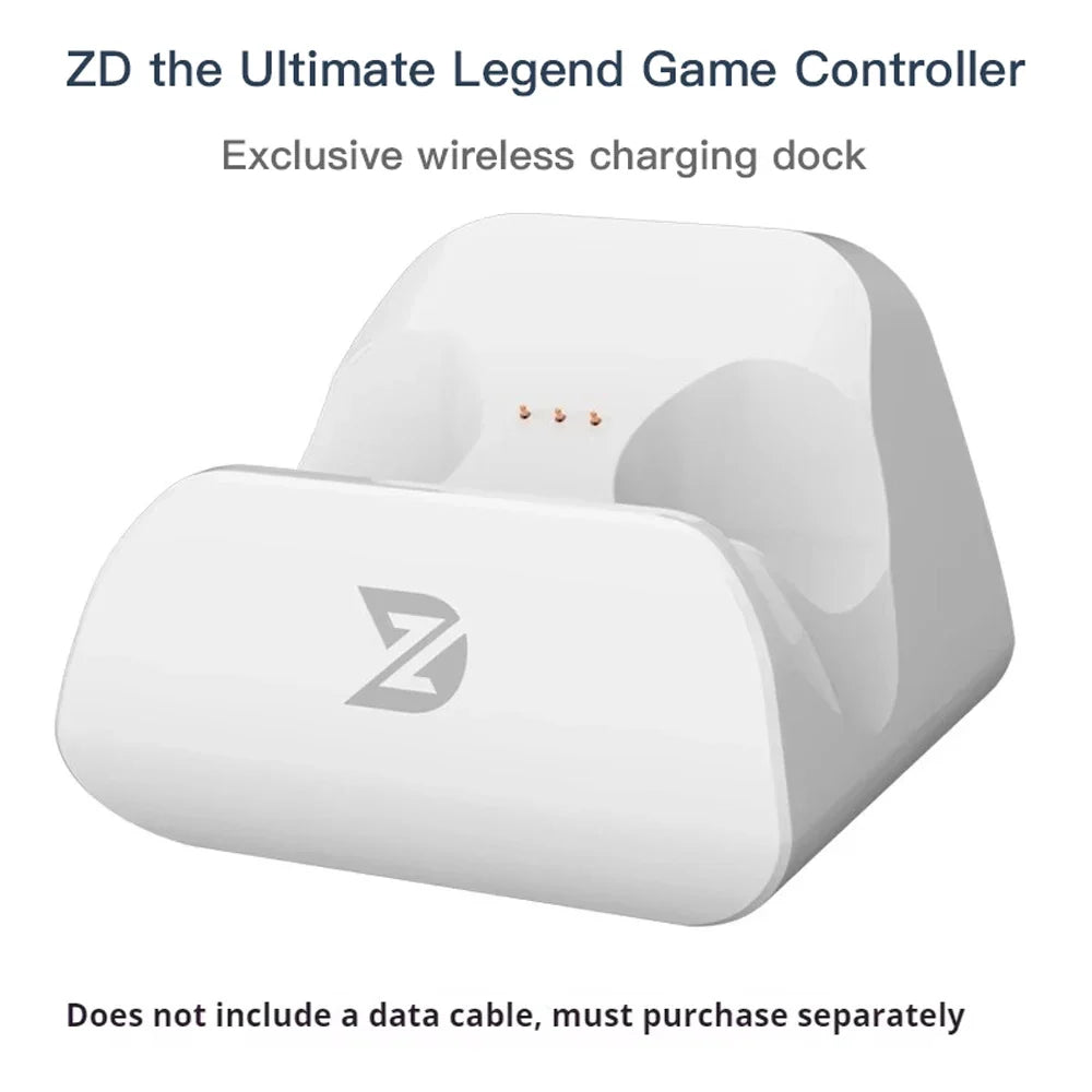 ZD Ultimate Legend game controller wireless charging dock white plastic with ZD logo on Tampa Home & Garden Store