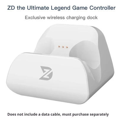 ZD Ultimate Legend game controller wireless charging dock white plastic with ZD logo on Tampa Home & Garden Store