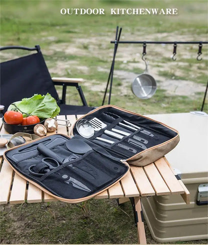Stainless Steel 8 Piece Cookware and Camping Set
