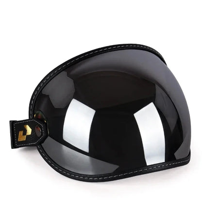 AeroShield Motorcycle Goggles by BikerZoneZ, black reflective shell with white stitched edge and strap logo on Tampa Home & Garden Store