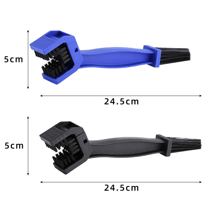 Portable Chain Cleaner Kit by BikerZoneZ in blue and black, 24.5 cm long with 5 cm brush head on Tampa Home & Garden Store