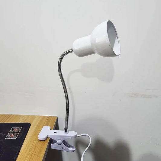 E27 Clip Desk Lamp Adjustable Gooseneck Clamp Light for Bedside Bookshelf - Tampa Home & Garden Store