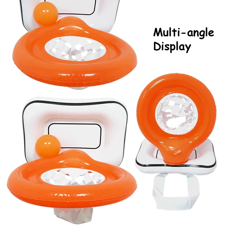 Mini inflatable basketball hoop set with orange hoop and white backboard by FLIPSTYLEZLLC on Tampa Home & Garden Store