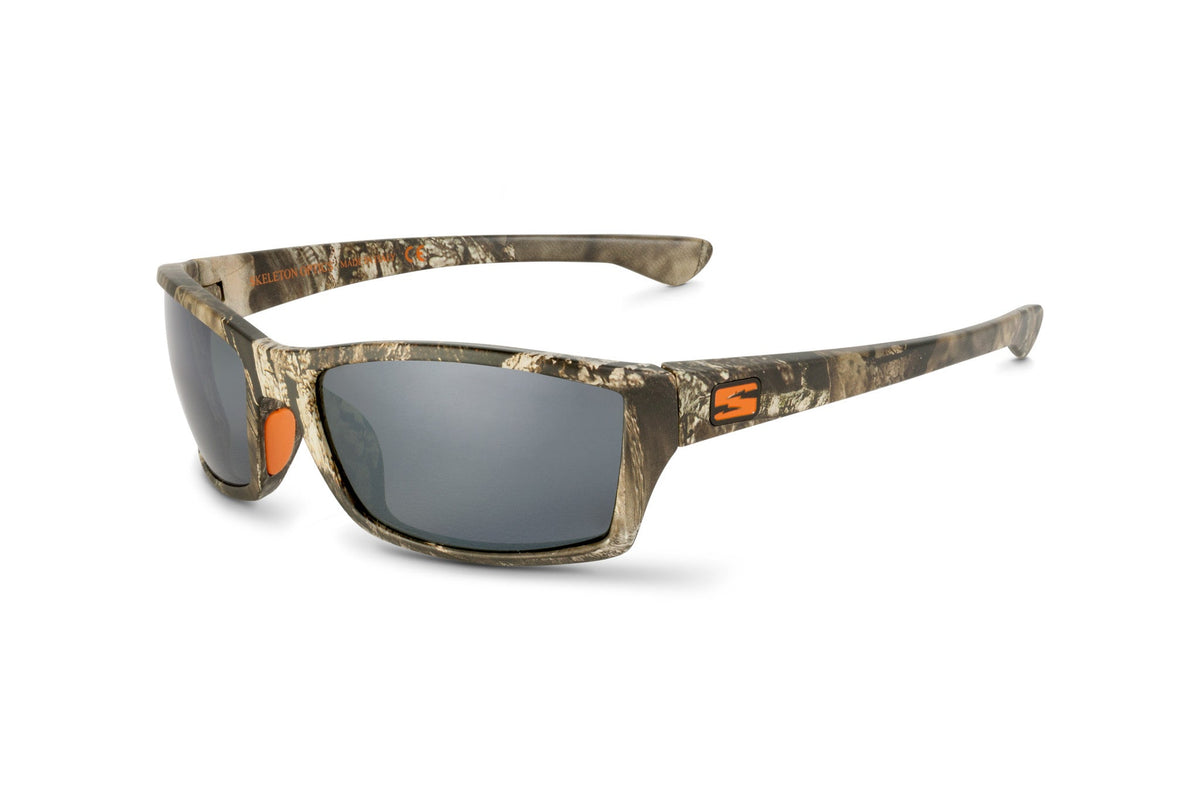 Scout sunglasses in Mossy Oak Break-Up Country camouflage by Skeleton Optics, dark lenses on Tampa Home & Garden Store