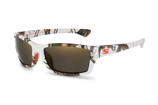 Sunglasses Scout Mossy Oak Winter camo by Skeleton Optics with white frame and dark lenses on Tampa Home & Garden Store
