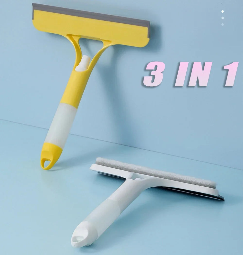 3-in-1 window squeegee with spray bottle and scrubber, yellow handle UpTrend Deals on Tampa Home & Garden Store