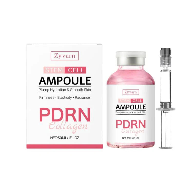 Zyvarn PDRN collagen ampoule serum in pink liquid with syringe applicator boxed skincare set on Tampa Home & Garden Store