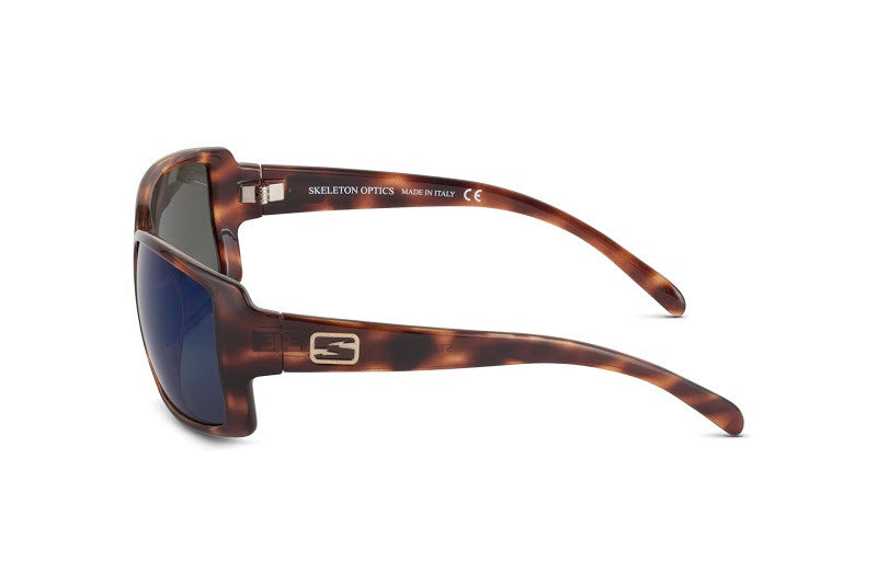 Stampede Tortoiseshell sunglasses by Skeleton Optics with tortoiseshell frame and dark blue lenses on Tampa Home & Garden Store