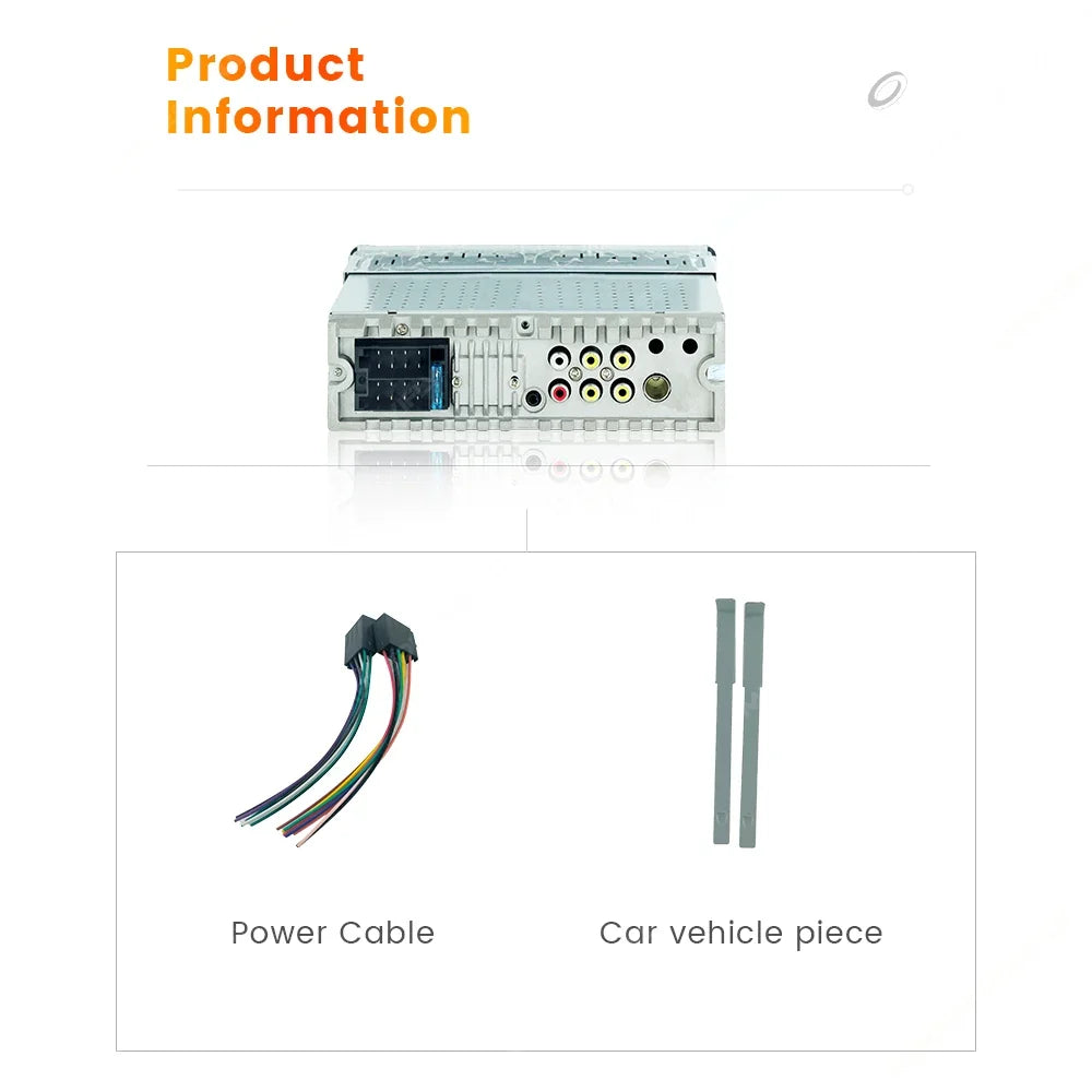 UpTrend Deals 1-DIN 7-inch car stereo with CarPlay; back shows ports, power cable, brackets on Tampa Home & Garden Store