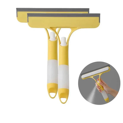 3-in-1 Window Cleaning Squeegee with Spray Bottle & Microfiber Scrubber, yellow pair from UpTrend Deals on Tampa Home & Garden Store